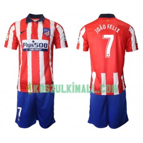 Atlético Madryt Joao Felix 7 Dziecięca Główna Koszulki Piłkarskie 2020-2021 Krótki Rękaw (+ Krótkie spodenki)